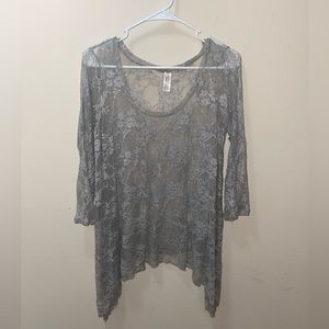 Gray lace blouse - size XZ